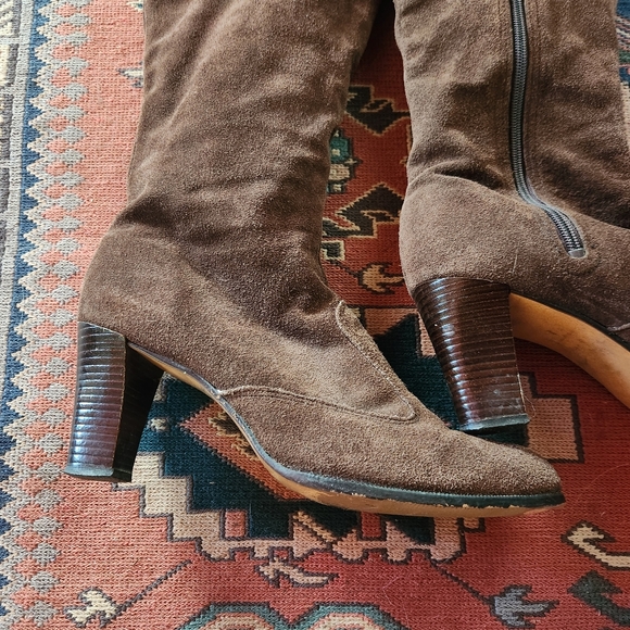 Vintage Suede Knee High Boots - Picture 5 of 10